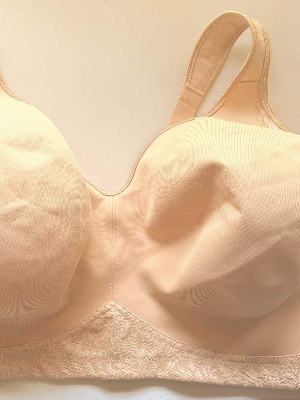 Playtex Women’s Wireless Bra 46DDD Nude Beige Full Coverage Comfort Support